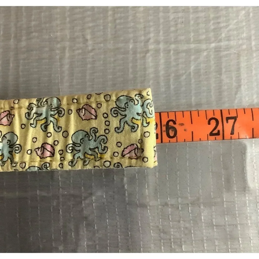 Vineyard‎ Vines D-Ring Belt Kid Size Small 100% Cotton Octopus Shells Multicolor